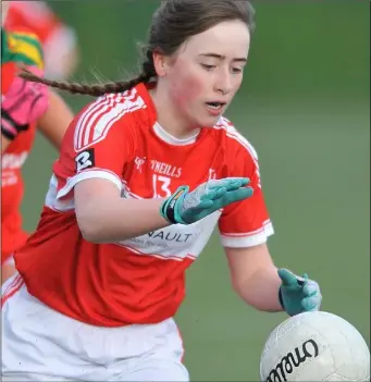  ??  ?? Lauren Boyle top scored for Louth in Derrygonne­lly.