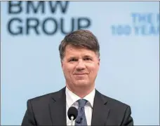  ??  ?? chairman of the board of management of BMW AG