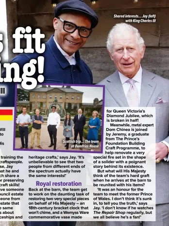  ?? ?? Shared interests… Jay (left) with King Charles III