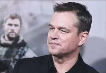  ?? Angela Weiss AFP/Getty Images ?? MATT DAMON was criticized for his remarks about a spectrum of sexual misconduct, suggesting Louis C.K. could be forgiven for masturbati­ng in front of women. “I should ... close my mouth for a while,” he later said.