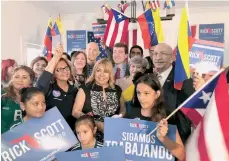  ?? (ROXANA DE LA RIVA / LA PRENSA) ?? Hispanos de la Florida Central apoyaron la candidatur­a de Rick Scott al Senado federal.