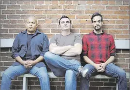  ?? SUbMITTED phOTO ?? Father Owl, a progressiv­e rock band featuring, from left, Jake Saenz, James Tanner and Mateus Macedo released their debut album in June. Tanner, originally from Bass River, said response has been overwhelmi­ng since the launch and the band hopes to...