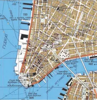  ?? // ABC ?? Mapa soviético de Manhattan (1982), del libro ‘El atlas rojo’