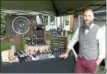  ??  ?? Adam Cresko of Roosevelt Grooming Co. invites shoppers to his booth in the 2017 Markets at Round Lake.