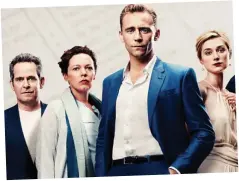  ??  ?? 2016, THE NIGHT MANAGER: Olivia, who was pregnant at the time, was reunited with her Rev co-star Tom Hollander — but Tom Hiddleston made the headlines.