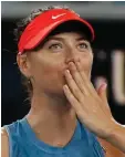 ??  ?? Maria Sharapova seals it with a kiss