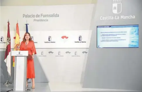  ?? // JCCM ?? La consejera Portavoz en al rueda de prensa del Consejo de Gobierno de la Junta de ayer