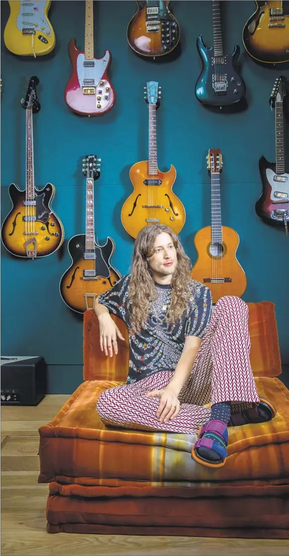  ??  ?? LUDWIG GÖRANSSON in his recording studio in Glendale. His father, Tomas, is a guitar teacher who plays in the cover band Chuck Berry Mania. The composer is named after Ludwig van Beethoven.
