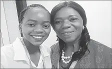  ??  ?? Miss Nomqhele Samantha Siziba and Prof Thuli Madonsela