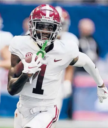  ?? BRYNN ANDERSON/AP ?? Alabama wide receiver Jameson Williams gave the Tide a deep threat when he came from Ohio State.