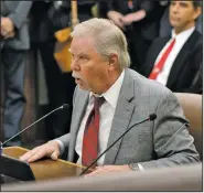  ?? Arkansas Democrat-Gazette/STEPHEN B. THORNTON ?? “If we want our brick-and-mortar stores to go out of business and not pay property taxes and not hire local people, this is a good way to do that,” Rep. Dan Douglas said after the vote, saying the bill “is dead.”