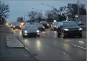  ?? MEDIANEWS GROUP FILE PHOTO ?? Vehicles pass northbound on Woodward Avenue just north of 11Mile Road in Royal Oak Thursday evening.