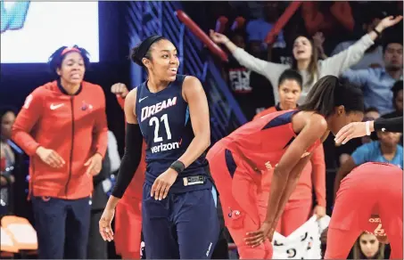  ?? John Amis / Associated Press ?? Former Atlanta and UConn star Renee Montgomery is part of group that is buying the WNBA’s Dream.