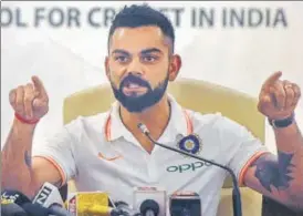  ?? PTI ?? Captain Virat Kohli goes to Australia as India’s best batsman overseas this year. He scored 593 runs in England but India still lost 41. The onus will be on the rest of the batting unit to match his standards.