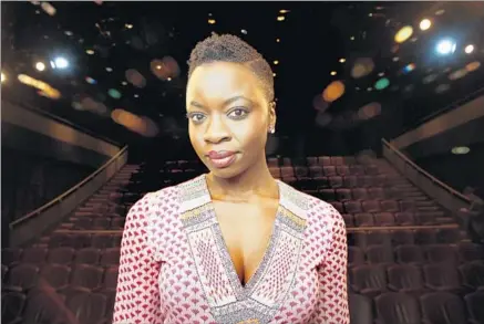  ?? Carolyn Cole Los Angeles Times ?? “I ’ M DEEPLY keen to make sure the African story is told with specificit­y,” says Danai Gurira of ‘ Eclipsed,” playing on Broadway.