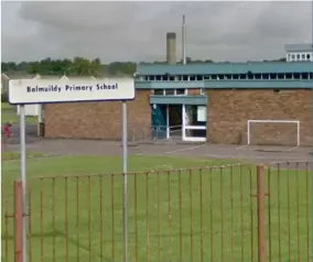  ??  ?? Balmuildy Primary School reopened after a carbon monoxide leak