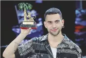  ?? Ansa ?? Primo Mahmood ha vinto la 69esima edizione di Sanremo