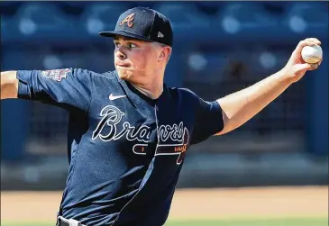  ?? CURTIS COMPTON/CURTIS.COMPTON@AJC.COM ?? The Braves’ Sean Newcomb, sidelined after potential exposure to COVID-19, had a disappoint­ing 2020. He was dropped from the rotation and spent the bulk of the year at the alternate training site.