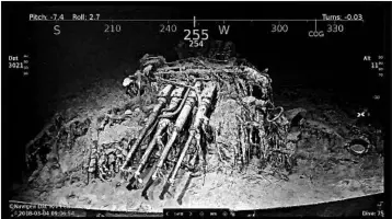  ?? PAUL G. ALLEN PHOTOS ?? The USS Lexington, which sank during WW II, has been found by a search team led by Microsoft co-founder Paul Allen.