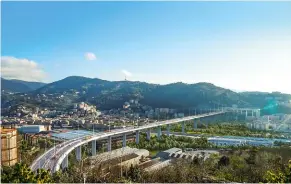  ??  ?? Il progetto del nuovo ponte Morandi, firmato dall’architetto Renzo Piano.