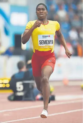  ?? Picture: AFP ?? STRIDING TO VICTORY. Caster Semenya was in majestic form at the IAAF Continenta­l Cup in Ostrava.