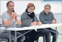  ??  ?? De gauche à droite, Jean-marie Rameaux, président sortant, Nathalie Ventura, secrétaire adjointe et Jean-rémi Thiriet, trésorier