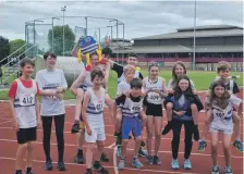  ?? ?? Lochaber Athletics Club Juniors at the Grampian Athletics League.