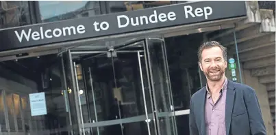  ?? Picture: Alan Richardson. ?? Andrew Panton outside Dundee Rep, where he intends to share his passion for making sure the world knows about the theatre’s own Ensemble.