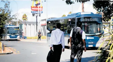  ?? Photo / Dean Purcell ?? The Marcellin student was attacked by a group of teenagers after getting off the bus at the Ma¯ ngere town centre.