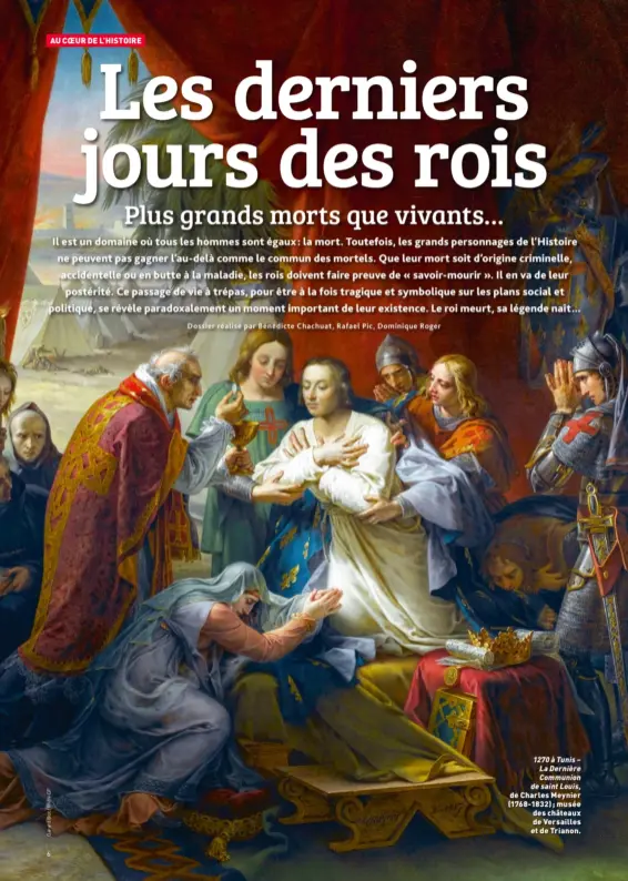  ??  ?? 1270 à Tunis – La Dernière Communion de saint Louis, de Charles Meynier (1768-1832) ; musée des châteaux de Versailles et de Trianon.