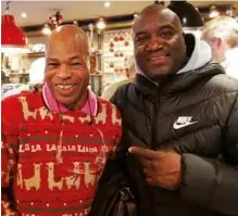  ??  ?? FESTIVITIE­S: Alexander [right], pictured with Sylvester Mittee