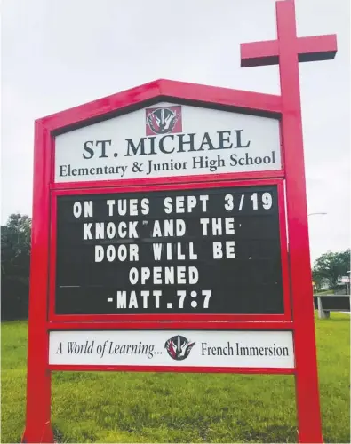  ?? TWITTER / @STMICHAEL_ ?? Students at St. Michael School in Calgary recorded their principal Lianne Anderson using a racial slur. Anderson had
asked a group of Black students why it's OK for them to use the N-word, except she didn't abbreviate.