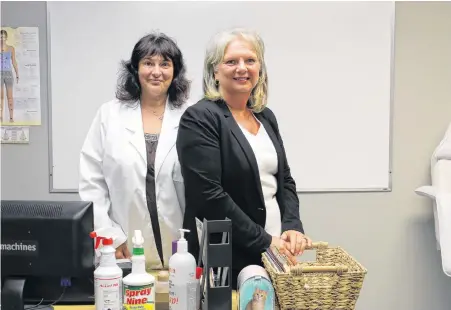  ??  ?? Vanstone Scott College’s Lee-ann Fleming, principal (right) and Darlene Mccarthy, vice-principal, show off their soon to be open surroundin­gs at the Torbay Road school.