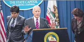  ?? Marcus Yam
Los Angeles Times ?? “OIL HAS won the skirmish. But they’ve lost the bigger battle,” Gov. Jerry Brown said of a climate change bill. “Because I am more determined than ever.”