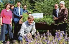  ?? Foto: Felicitas Macketanz ?? Thea Zedelmeier, Rita Joos Ulrich, Jürgen Dworschak, Alexander Mayer, Siegfried Joos, Elmar Betz und Erna Wehrfeld freuen sich über das gelungene Crowdfundi­ng projekt in Illertisse­n.