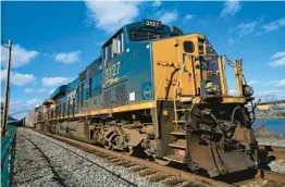  ?? GENE J. PUSKAR/AP 2022 ?? About 5,000 CSX workers will each receive four days of paid sick leave after an agreement was reached with two of the railroad’s 12 unions earlier this week.