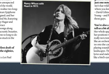  ??  ?? Nancy Wilson with Heart in 1977.