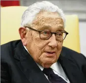  ?? AP 2017 ?? Former Secretary of State Henry Kissinger, now a centenaria­n, has outlasted many of his political contempora­ries and has continued to hold sway over Washington’s power brokers as an elder statesman.