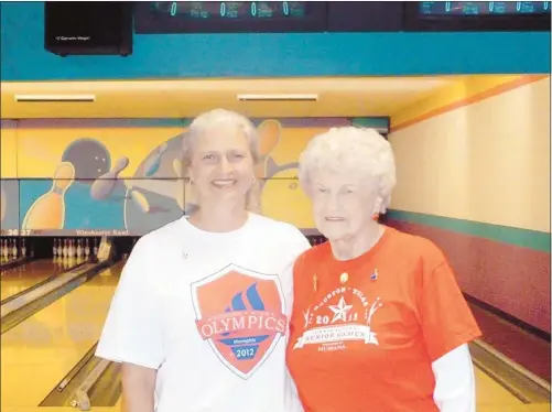  ??  ?? Sheri Ratzlaff, 50, of Colliervil­le and her mother, Dorothy Hargett, 90, of Memphis recently bowled their way to gold in doubles competitio­n in the 30th Memphis District Senior Olympics.