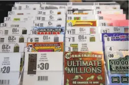  ??  ?? There are 57 Scratchers in the California Lottery’s repertoire of games. Prices range from $1 to $30, accounting for 76% of lottery revenue.