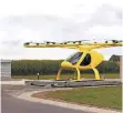  ?? MONTAGE: ADAC-LUFTRETTUN­G ?? So ähnlich wird der Volocopter aussehen.