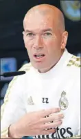  ??  ?? Zidane, en Valdebebas.