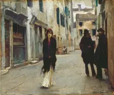  ??  ?? John Singer Sargent (1856-1925), Street in Venice, 1882. National Gallery of Art, Washington, gift of the Avalon Foundation.