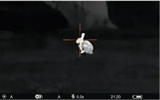  ?? ?? The Pulsar Talion XQ38 riflescope gives Mat an extremely clear view of this rabbit’s heat signature
