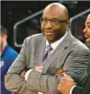  ?? NBA PHOTOS ?? Leon Newsome, shown Wednesday at Madison Square Garden in New York City, rose from Gilman to the top ranks of the U.S. Secret Service and his current role as the NBA’s security chief.