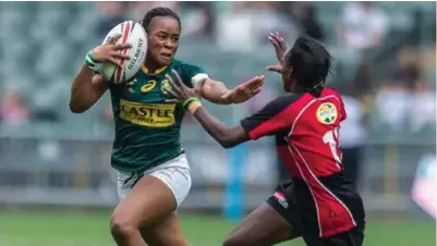  ??  ?? Zinhle Ndawonde plays for the Springbok National Women’s team.