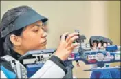  ?? AP ?? Apurvi Chadela at a practice session on Friday.