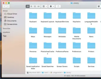  ??  ?? Your Library folders can be intimidati­ng to explore. Take care when deleting content from them – although doing so can free up a lot of space.