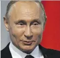  ??  ?? Vladimir Putin