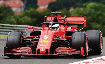  ?? GETTY ?? Sebastian Vettel, 33 anni, ieri quinto per appena 4 centesimi su Charles Leclerc